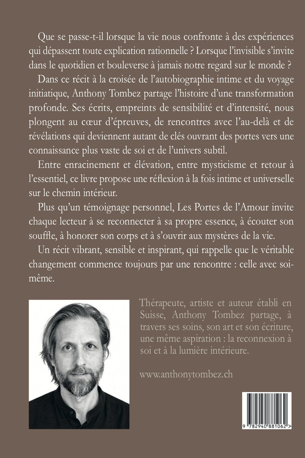 Quatrième de couverture — Les Portes de l’Amour, Anthony Tombez, Éditions Orat